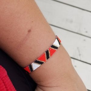 Miyuki Bracelet - Red,White,Black